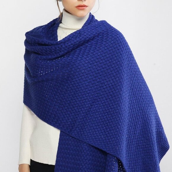 Winter Chunky Knit Scarf for Women Large Oversized Warm Cozy for Cold Weather - Picture 5 of 7